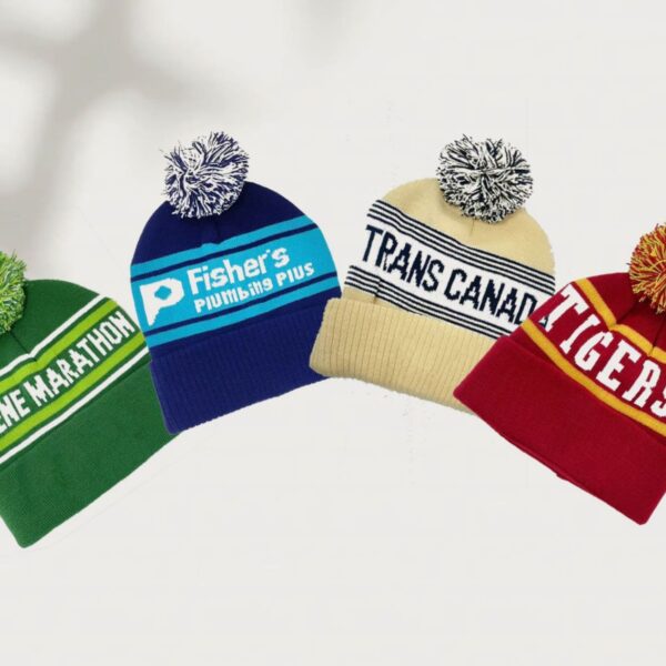 Wholesale Blue knitted hat with pom-pom Christmas hat, autumn/winter woolen hat