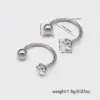Wholesale PVD Coated 18K Gold Plated Square 304 Stainless Steel Simple Style Waterproof Non Tarnish Ear Cuffs