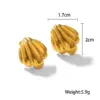 Wholesale 1 Pair Vacation Beach Simple Style Solid Color Shell Plating 304 Stainless Steel 18K Gold Plated Ear Studs
