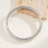 PVD Coated Real Gold Plated 16K White Plating Solid Color 304 Stainless Steel IG Style Simple Waterproof Non Tarnish Bangle