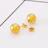 PVD Coated 18K Gold Plated Round Stainless Steel Simple Style Waterproof Non Tarnish Ear Studs