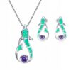 oly-c9f1d5f66087505de13d21e7b9f45206 Wholesale Yansheng wish cross-border European and American fashion opal necklace dolphin pendant short necklace earrings suit