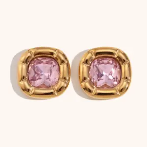 Pink Diamond Earrings