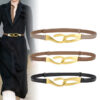 oly-c9f999c9ef906f5b005db22dc888623c Wholesale Fashion Women's Belt Decorative Hook Buckle Korean Style All-match Belt with ess Punch-free Belt