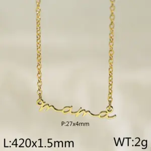 Gold Necklace Kn282197-KLX