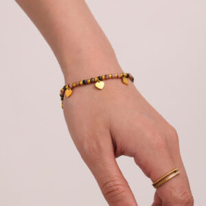 Txe243-love zircon beaded bracelet 16+5cm
