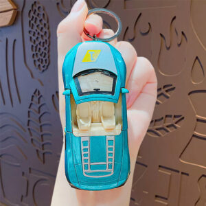 Pull back racing model pendant-cyan