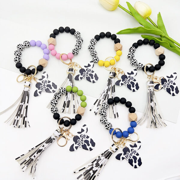 Wholesale Dairy Cow Grain Wood Beads Wood Chip Cow Head Western Style