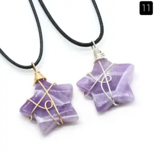 Amethyst (Single) / Gold Winding Wire