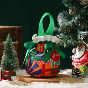 Christmas velvet candy bag-christmas apple