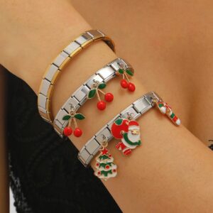 Wholesale Cherry Christmas Tree Ornament Bracelet