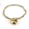 Wholesale Fashion Heart Shape Copper Gold Plated Bracelets In Bulk
