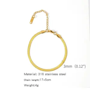 Zhslg02 (Blade Bracelet) / 18K Vacuum Vapor Plating