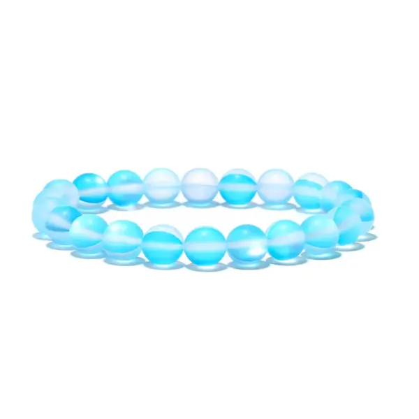 Wholesale Simple Style Multicolor Moonstone Beaded Bracelets