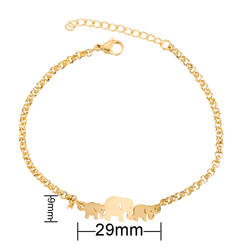 Wholesale Cute Elephant Bracelet ins Warm and Happy Elephant Cute Baby Elephant Girl Temperament Animal Jewelry Gift