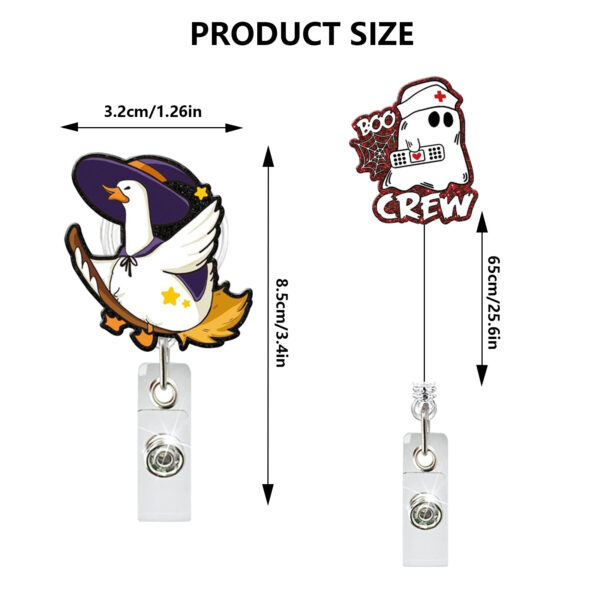 Wholesale Boo Boo Crew Acrylic Halloween Ghost Spider Web Pumpkin Skull Crocodile Clip Easy Pull Buckle