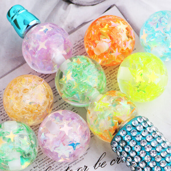 Wholesale Acrylic four-inted star card loose beads DIY