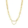 Wholesale 304 Stainless Steel 18K Gold Plated Simple Style Plating Heart Necklace