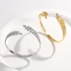 Wholesale Fashion Grain 304 Stainless Steel 18K Gold Plated Stainless Steel Bracelets In Bulk