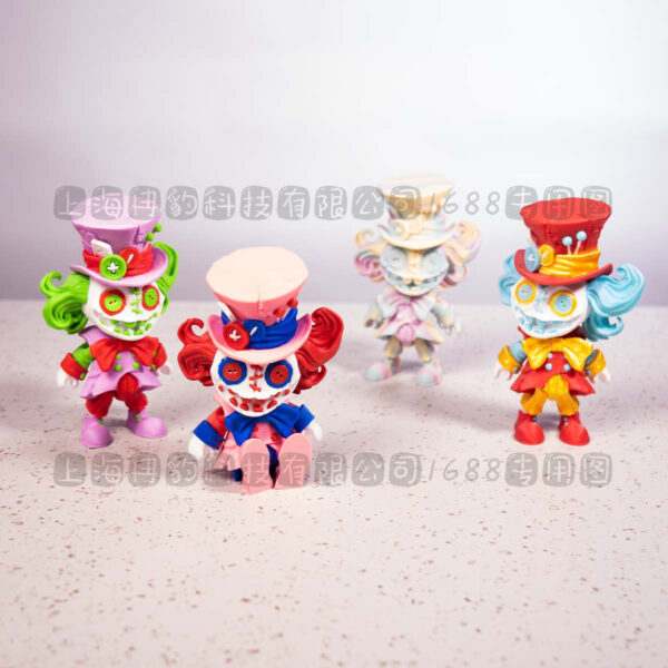 Wholesale 3D Printed Joints Movable Mad Hatter Clown Refrigerator Magnet Children's Toy Gift Ornament Decorative Doll Figure