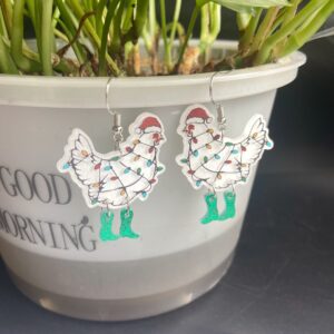 White chicken-green shoes F498-1