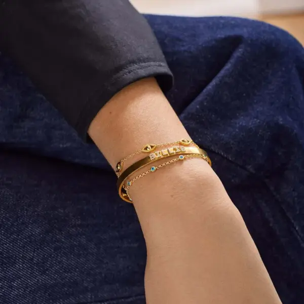Wholesale Vacuum Plating 18K Gold Plated Birthstone 304 Stainless Steel Elegant Classical Lady 304 Stainless Steel Lobster Trigger Clasp Closure Bracelets