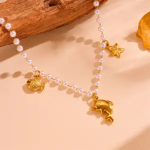 Dolphin Pearl Necklace