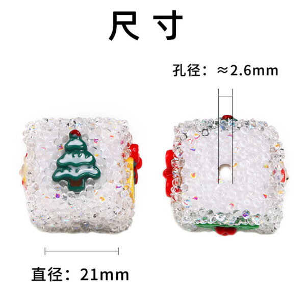 Wholesale New Christmas Sugar Square Beads DIY Bracelet Beads