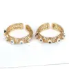 Wholesale Retro Devil's Eye Copper Gold Plated Open Ring 1 Piece