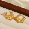 Wholesale 1 Pair Basic Simple Style Irregular Geometric Plating 304 Stainless Steel 18K Gold Plated Earrings