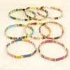 Bohemian Beach Square Copper 18k Gold Plated Bracelets In Bulk