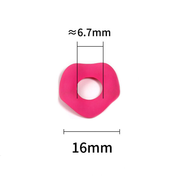 oly-ca881eb7a6126cd39ca309de2850b8f5 Wholesale Macaron Large Hole Bead Handfelt Paint Round Wave Spacer DIY Beades