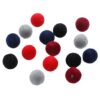 Wholesale Resin Flocking Round Beads Perforated Fluffy Cloth Fluffy Ball Beads