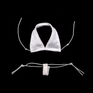 6/8 length white sexy scarf bra (suitable for baby action figures)