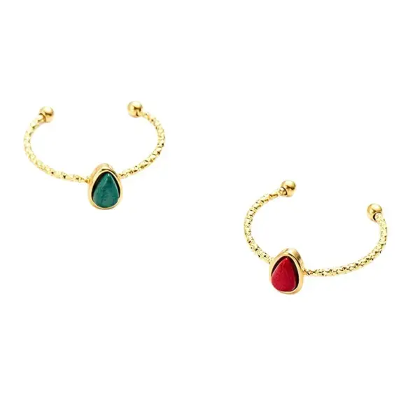 Wholesale PVD Coated 18K Gold Real Gold Plated Water Droplets 304 Stainless Steel Fashion Waterproof Non Tarnish