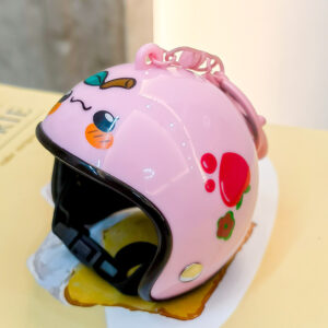 6.5cm large peach hanging paint buckle / With lobster clasp