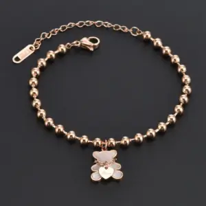 White Shell Rose Gold Bracelet