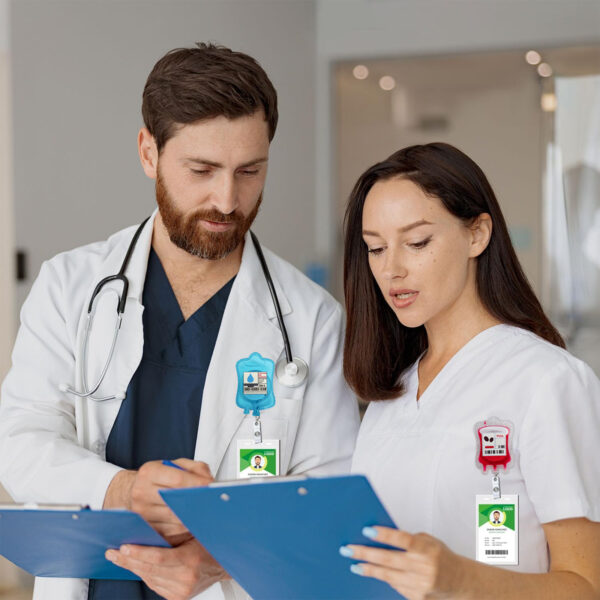 Wholesale Oily medicine bag, medical staff acrylic badge scroll, retractable and easy to pull