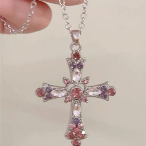 Pink Cross Necklace