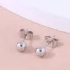 304 Stainless Steel Ball Electroplated Golden Plated Gun Black Plated Fashion Plating Ear Studs