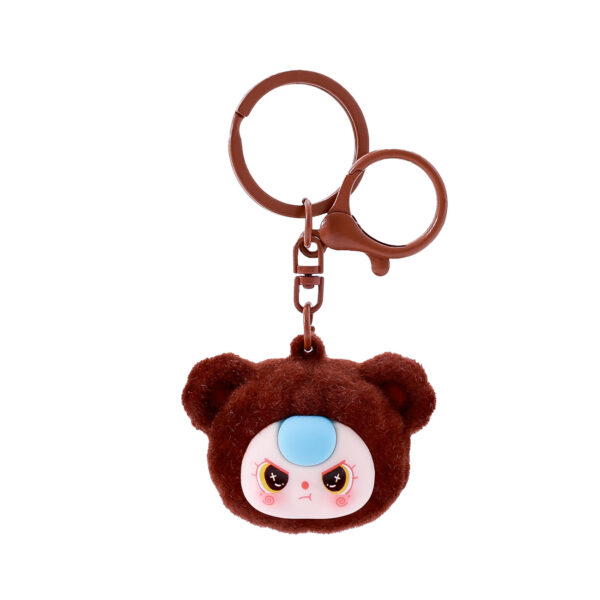 Wholesale Flocked bear keychain pendant