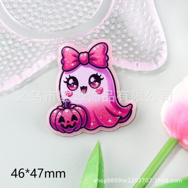 Wholesale New loose powder cross-border cartoon Halloween cute jewelry acrylic pins adorable DIY patch accessories