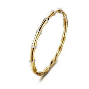 40A-D-4 Bamboo Section Inlaid with White Diamonds