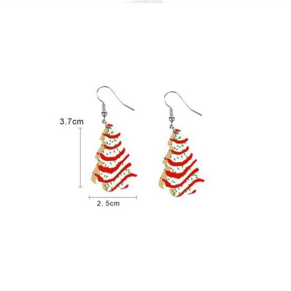 Wholesale Acrylic Icy Snowflake Retro Christmas Love Song Earrings