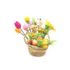 Wholesale 1:12 dollhouse accessories dollhouse mini clay flower round fruit flower basket fruit basket model
