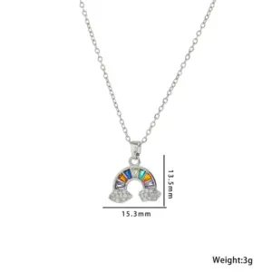 8825 Silver Rainbow Necklace