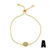 Wholesale Fashion Devil's Eye Copper 18k Gold Plated Zircon Bracelets In Bulk