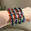 Wholesale Ethnic Style Cross Natural Stone Beaded Bracelets