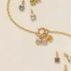 Wholesale 304 Stainless Steel Geometric PVD Coated Zircon 18K Real Gold Plated Simple Style Classic Style Waterproof Non Tarnish Plating Inlay