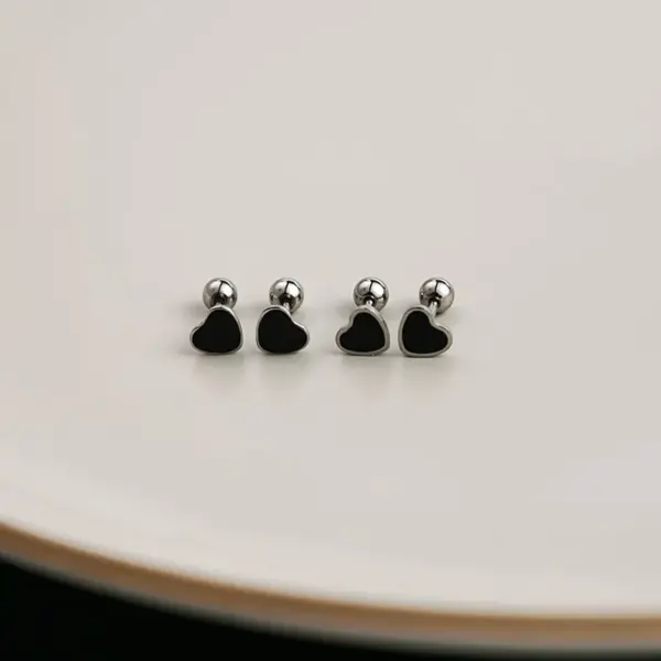 1 Pair Simple Style Flower Enamel Plating Stainless Steel K Gold Plated Ear Studs